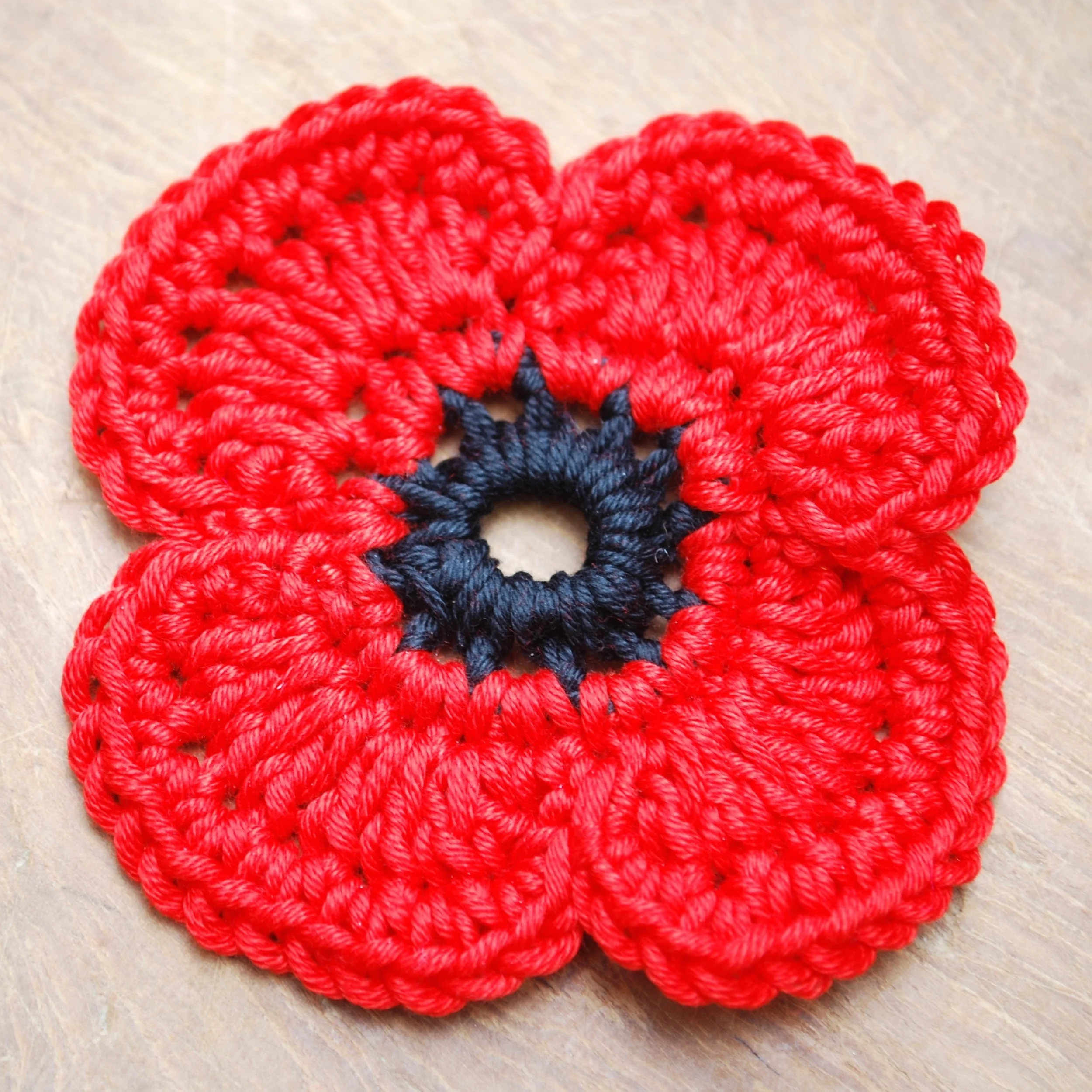 Crochet on sale poppy pattern